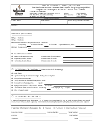 Special Authorization Request Form - Request for Coverage of Blood Glucose Test Strips - Newfoundland and Labrador, Canada