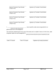 Form MHCTA-03 Community Treatment Order - Newfoundland and Labrador, Canada, Page 3