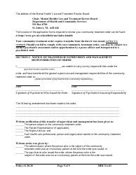Form MHCTA-03 Community Treatment Order - Newfoundland and Labrador, Canada, Page 5
