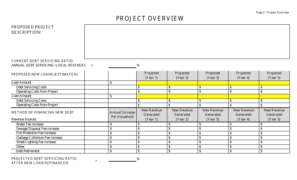 Financial Evaluation Form for Local Service Districts - Newfoundland and Labrador, Canada, Page 3