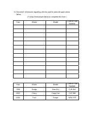 Application for a Pesticide Operator License - Newfoundland and Labrador, Canada, Page 4