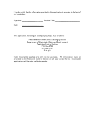 Application for a Pesticide Operator License - Newfoundland and Labrador, Canada, Page 6