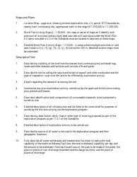 Form for Preparation of a Work Plan for Mineral Exploration in Labrador Inuit Lands - Newfoundland and Labrador, Canada, Page 3