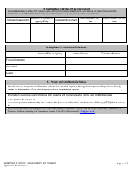 Application for Assistance - Newfoundland and Labrador, Canada, Page 4