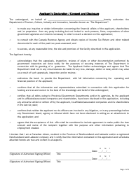 Fisheries Loan Guarantee Application Form - Newfoundland and Labrador, Canada, Page 4