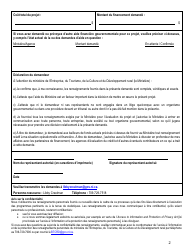Demande De Financement - Programme De Developpement Economique Culturel - Newfoundland and Labrador, Canada (French), Page 2