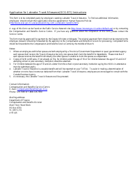 Form OCG-811 Application for Labrador Travel Allowance - Newfoundland and Labrador, Canada, Page 2