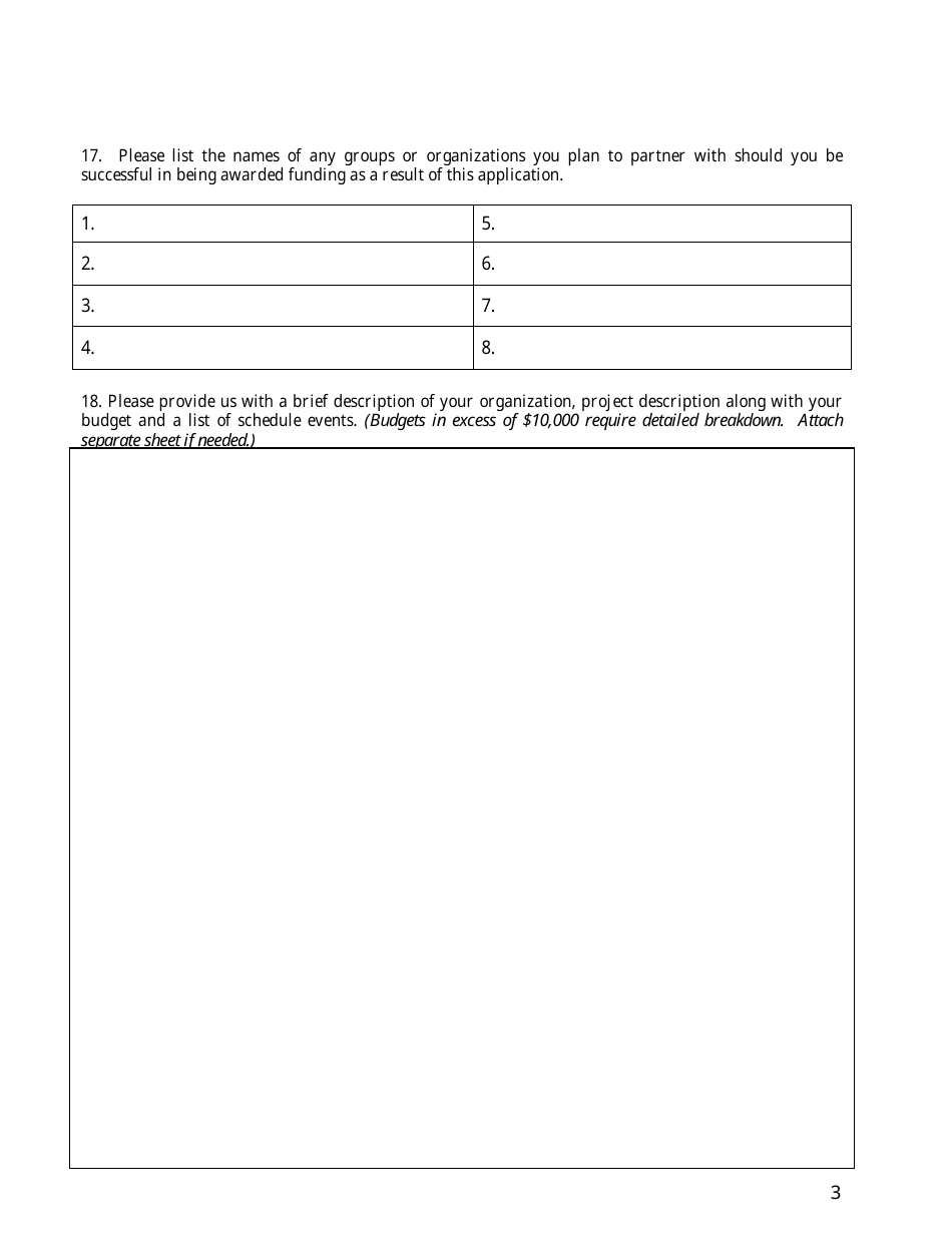 Cultural Events Fund Application - Newfoundland and Labrador, Canada, Page 3
