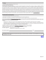 Form M6191 Application for Enrolment - Newfoundland and Labrador, Canada, Page 4