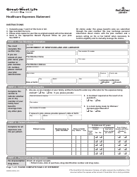 Form M635D &quot;Healthcare Expenses Statement&quot; - Newfoundland and Labrador, Canada