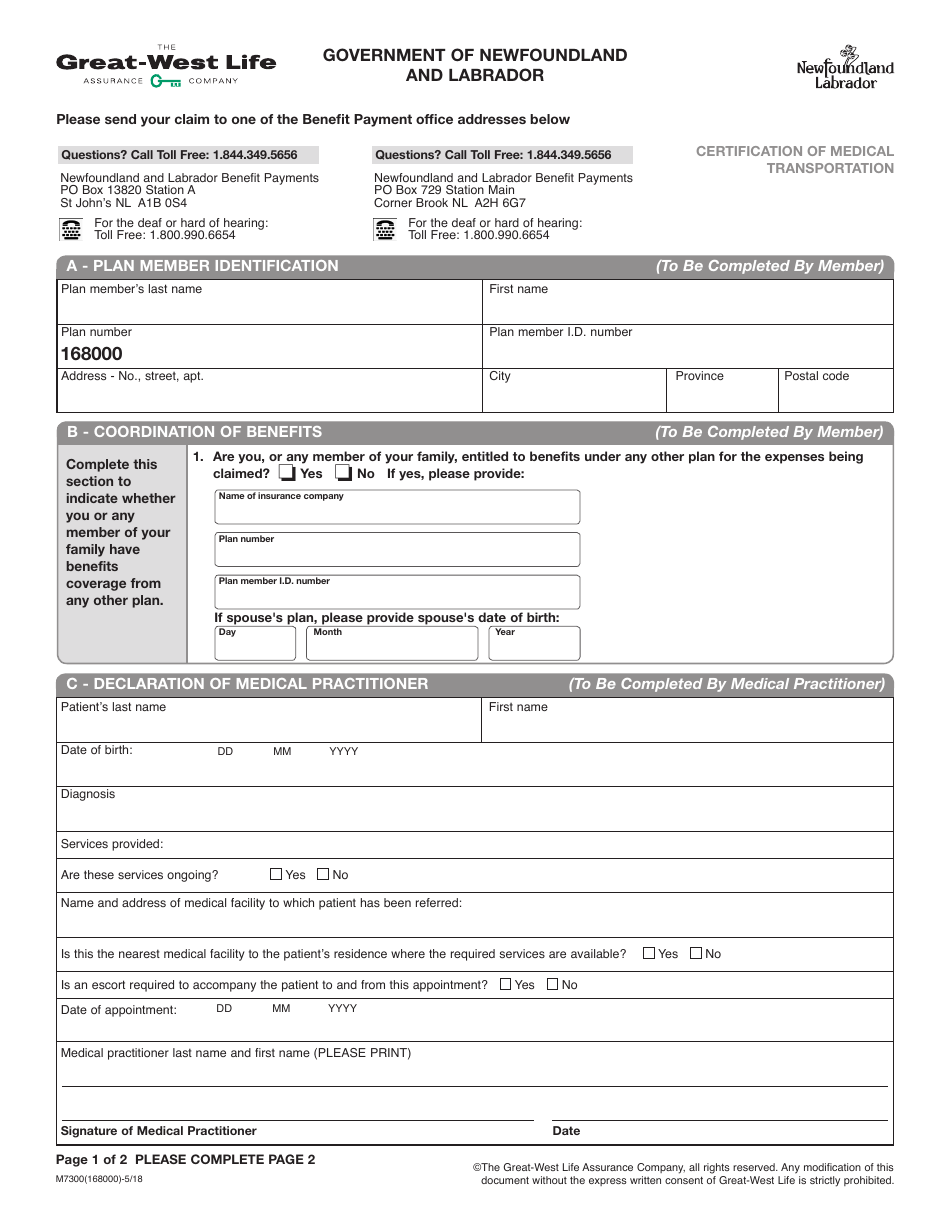 Form M7300 Fill Out, Sign Online and Download Fillable PDF
