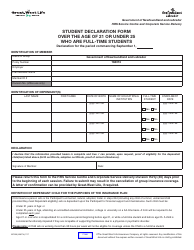 Document preview: Form M7306 Student Declaration Form Over the Age of 21 or Under 25 Who Are Full-Time Students - Newfoundland and Labrador, Canada