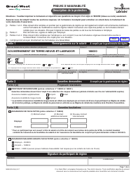 Forme M5995 Preuve D&#039;assurabilite Description De La Protection - Newfoundland and Labrador, Canada (French)