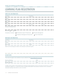 Document preview: Learning Plan Registration Form - Newfoundland and Labrador, Canada