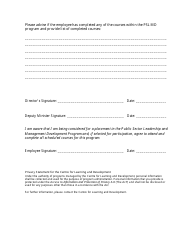 Public Sector Leadership and Management Development Program Application Form - Newfoundland and Labrador, Canada, Page 2