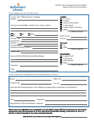 Document preview: Trim End-User Training Registration Form - Newfoundland and Labrador, Canada