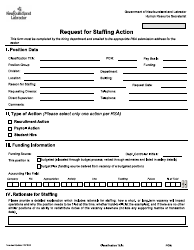 &quot;Request for Staffing Action&quot; - Newfoundland and Labrador, Canada