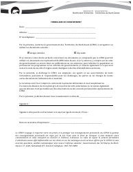 Media Usage Consent Form - Northwest Territories, Canada (English/French), Page 2