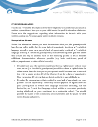 Statement of Eligibility for Non-rights Holder Parents - Northwest Territories, Canada, Page 3