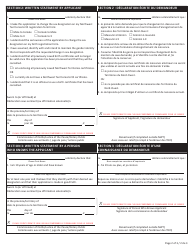 Form NWT8997 Change of Sex Designation 19 Years of Age or Older - Northwest Territories, Canada (English/French), Page 2