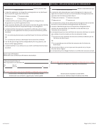 Form NWT8998 Change of Sex Designation 16-18 Years of Age - Independent Minor - Northwest Territories, Canada (English/French), Page 2