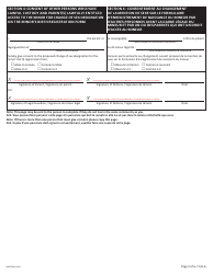 Form NWT8996 Change of Sex Designation Under 19 Years of Age - Northwest Territories, Canada (English/French), Page 3