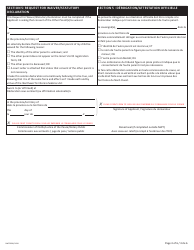 Form NWT8996 Change of Sex Designation Under 19 Years of Age - Northwest Territories, Canada (English/French), Page 4