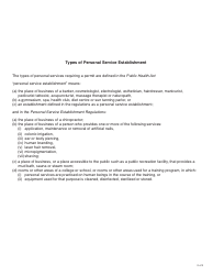 Form NWT8849 Personal Service Establishment Permit Application - Northwest Territories, Canada, Page 2