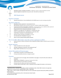 Checklist Operational Records Classification Systems - Northwest Territories, Canada, Page 2