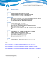 Checklist Operational Records Classification Systems - Northwest Territories, Canada, Page 3