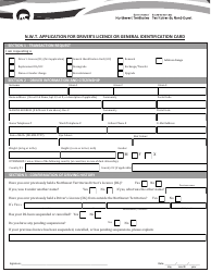 N.w.t. Application for Driver&#039;s Licence or General Identification Card - Northwest Territories, Canada