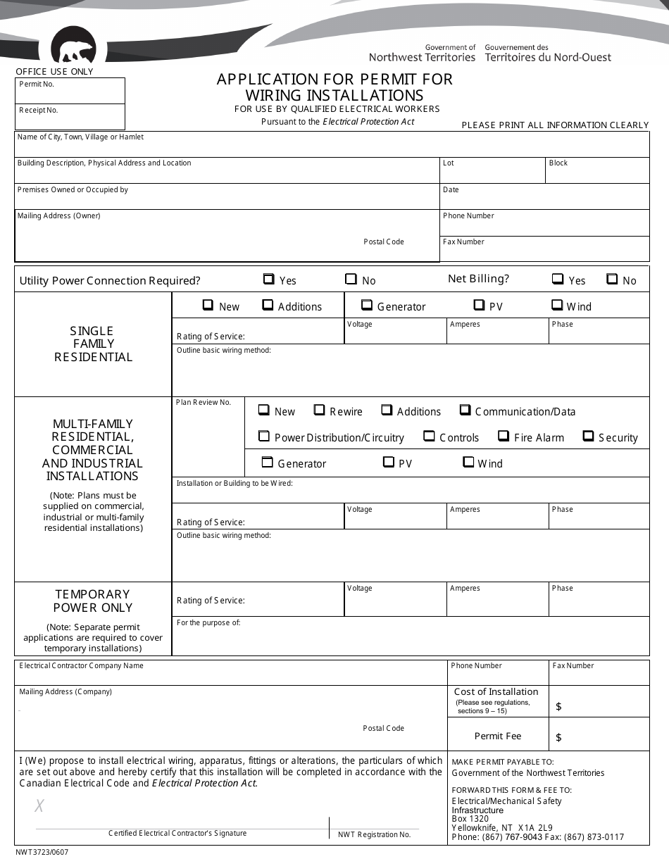 Form NWT3723 Download Fillable PDF or Fill Online