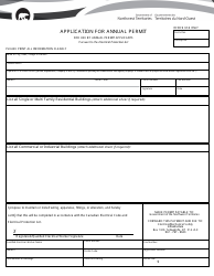 Application for Annual Permit - Northwest Territories, Canada