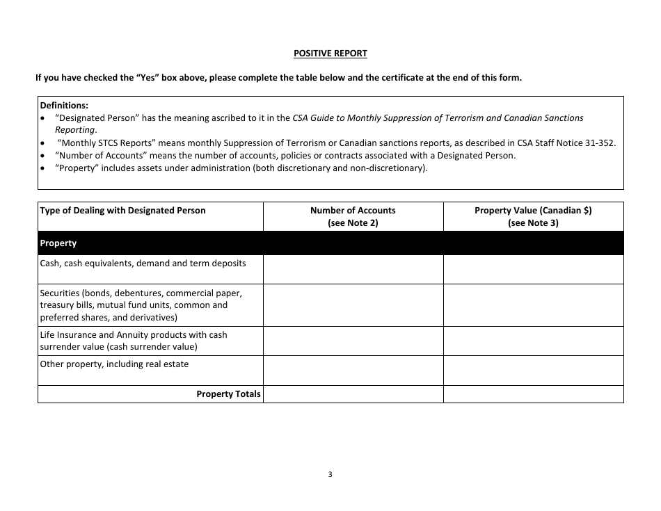 Monthly Suppression of Terrorism and Canadian Sanctions Report - Canada, Page 3