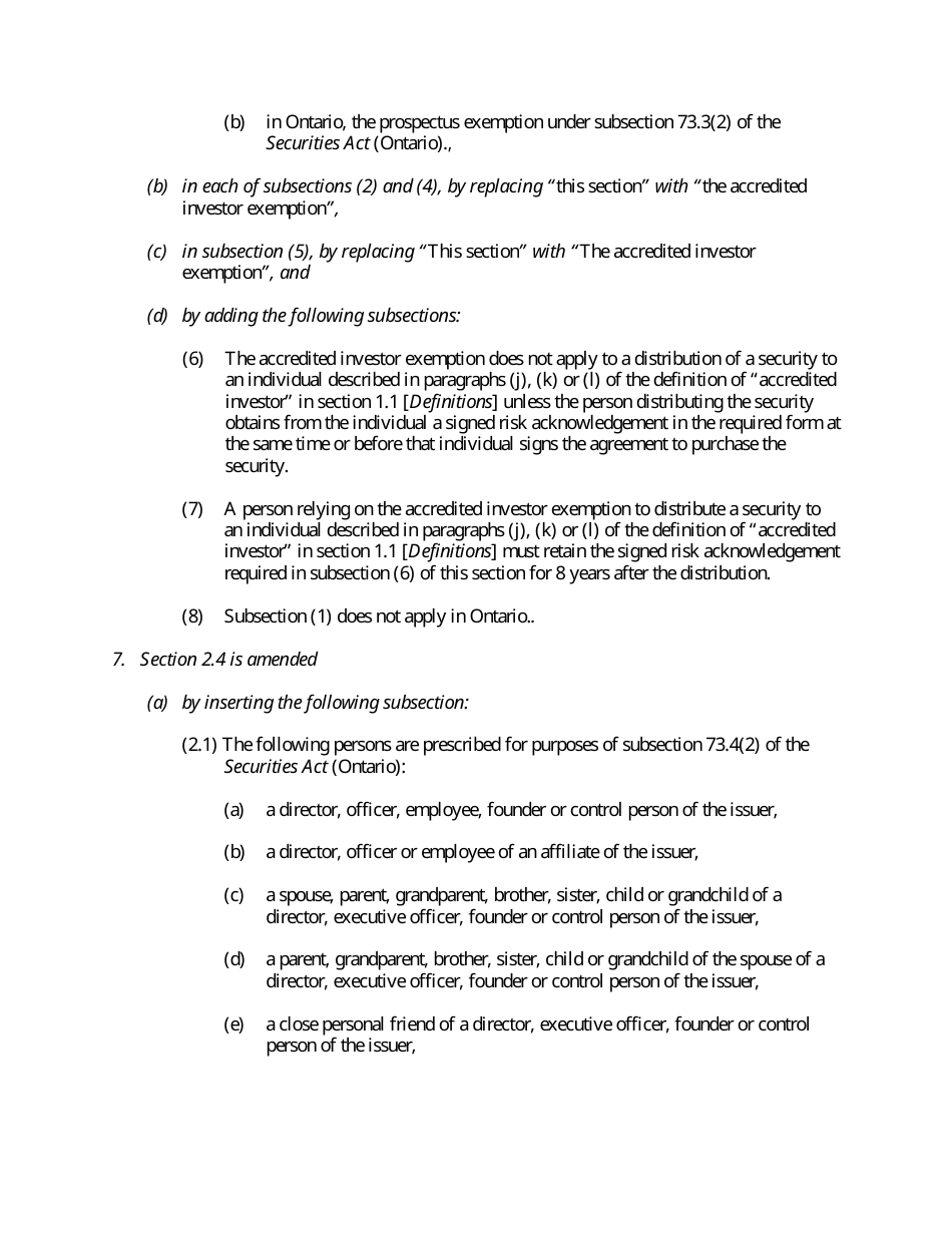 Form 45-106F9 Annex C Form for Individual Accredited Investors - Northwest Territories, Canada, Page 3