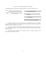 Form 1 Report of Exempt Trades - Northwest Territories, Canada, Page 2