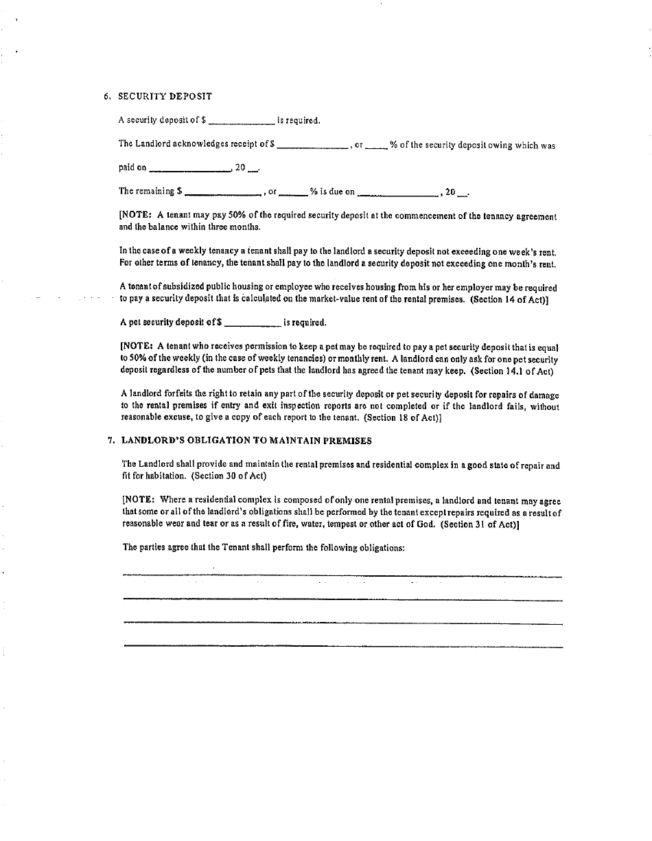 Tenancy Agreement - Northwest Territories, Canada, Page 3
