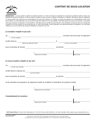 Forme 5 (NWT8782) &quot;Contrat De Sous-Location&quot; - Northwest Territories, Canada (French)
