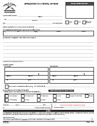 RTA Form 1 (NWT3529) Application to a Rental Officer - Northwest Territories, Canada