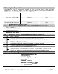 Nwt Victim Notification Program Application Form - Northwest Territories, Canada, Page 2