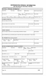 Represented Person Information Form - Northwest Territories, Canada