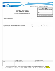 Document preview: Co-operative Associations Act Notice of Registered Office or Notice of Change of Registered Office - Northwest Territories, Canada (English/French)