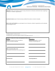 Volunteer Recognition Policy Application Form - Northwest Territories, Canada, Page 2