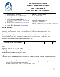 Document preview: Application Form for Private Sector Inuktut Support Program - Nunavut, Canada