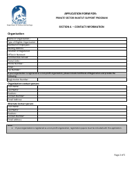 Application Form for Private Sector Inuktut Support Program - Nunavut, Canada, Page 2