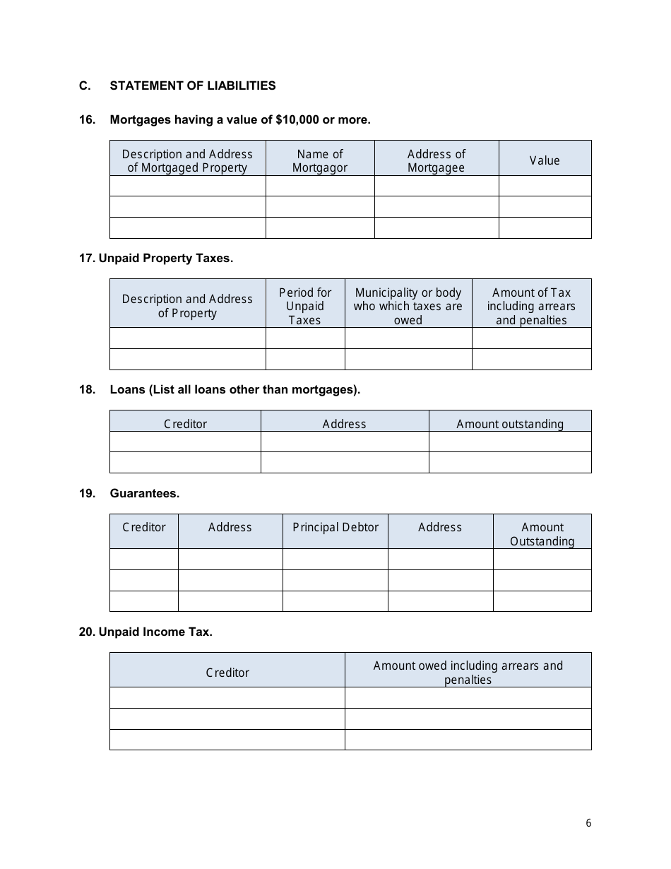 Appendix B Confidential Disclosure Report (Deputy Head) - Nunavut, Canada, Page 6