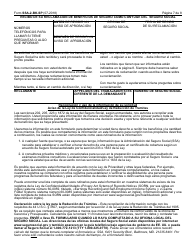 Formulario SSA-2-BK-SP Solicitud Para Beneficios De Seguro Como Conyuge (Spanish), Page 7