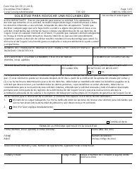 Document preview: Formulario SSA-521-SP Solicitud Para Revocar Una Reclamacion (Spanish)