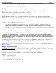 Form SSA-1693 Fee Agreement for Representation Before the Social Security Administration, Page 2