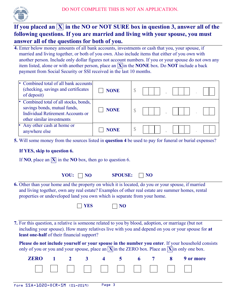 Instructions for Form SSA-1020 Application for Extra Help With Medicare Prescription Drug Plan Costs, Page 4
